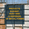 Image explaining that this product protects against rust and corrosion of metal forms