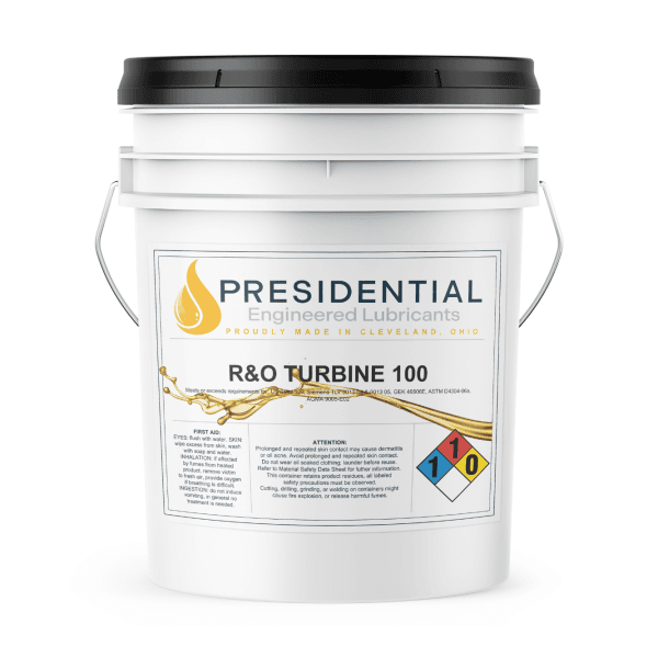 Image of 5 gallon pail of R&O Turbine Oil 100