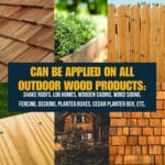 Image showing that this product can be applied to all outdoor wood products