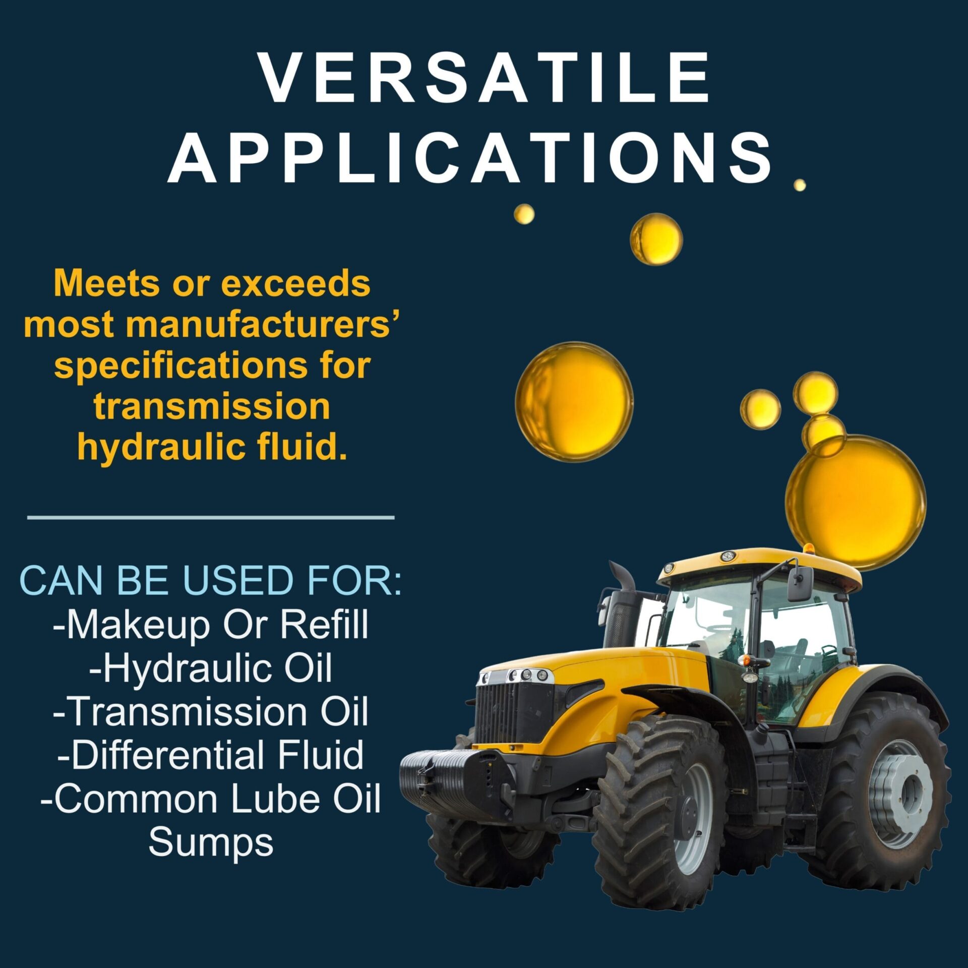 Image showcasing the versatile applications of premium tractor hydraulic fluid
