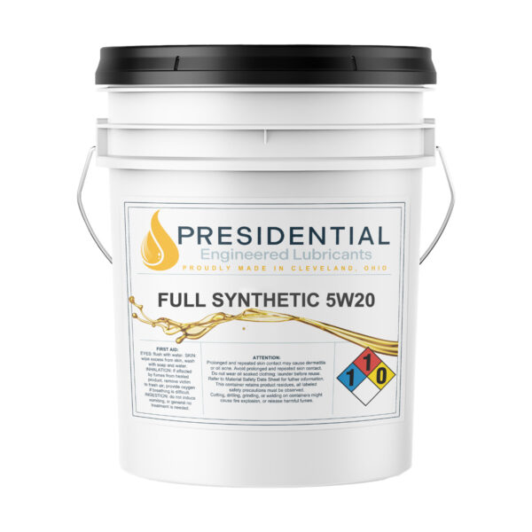 Image of a 5 gallon pail of Presidential Full Synthetic 5w20