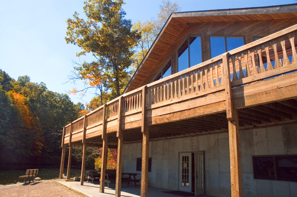 Wood lodge - fall shingle oil application blog post image